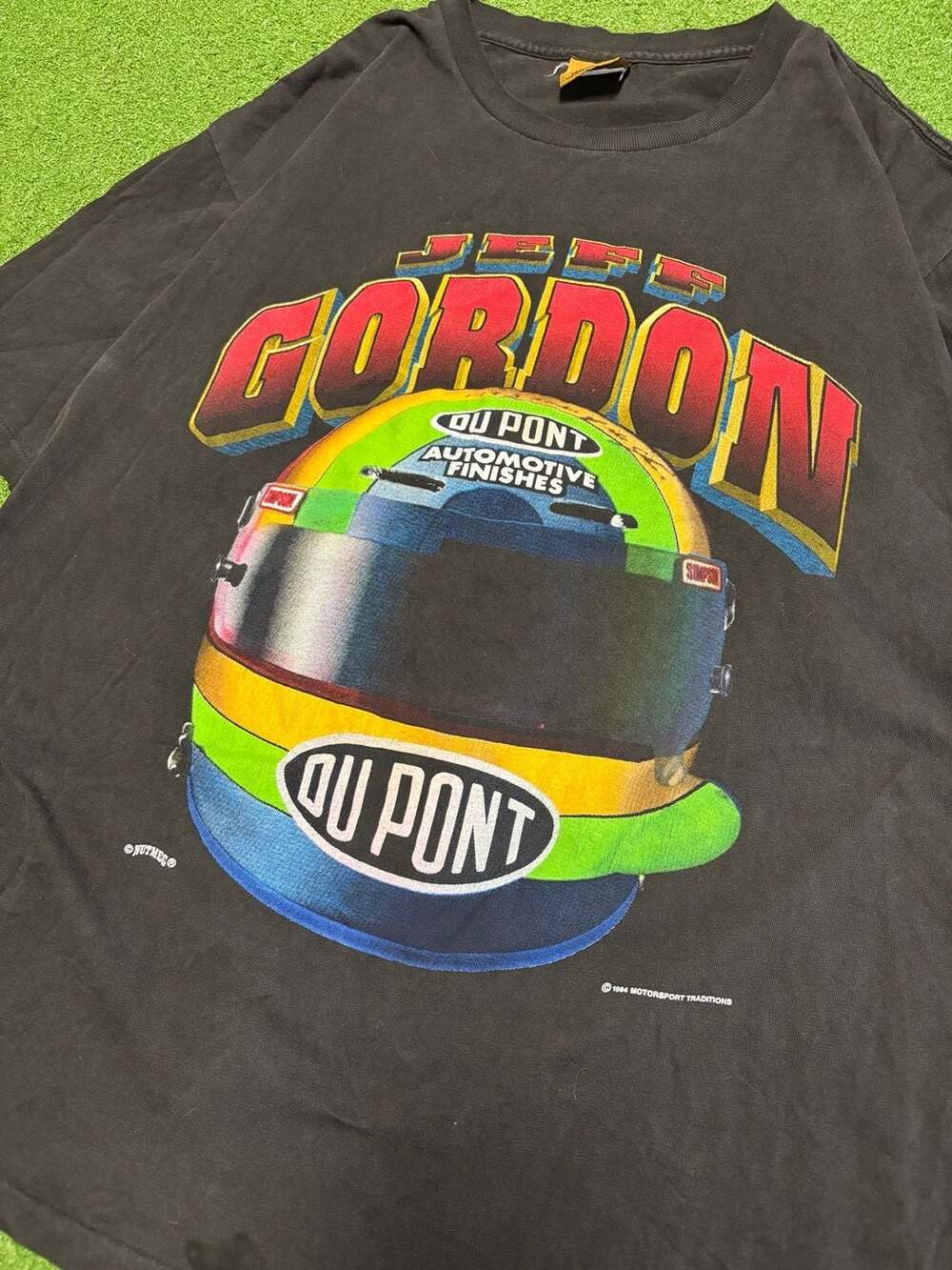 Vintage 1994 Single Stitch Jeff Gordon USA Made NASCAR Nutmeg Mills T-Shirt XL - Picture 2 of 8